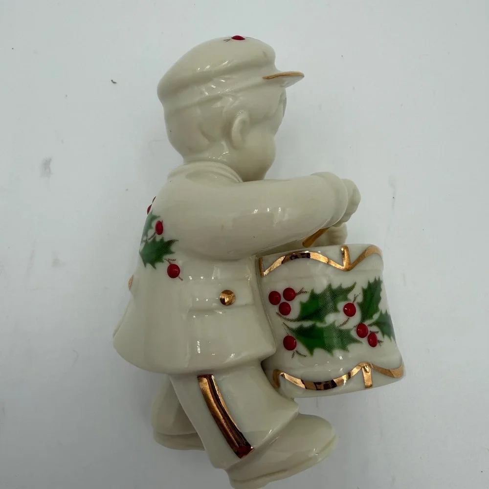 Lenox‎ 1999 Little Drummer Boy Ivory China Figurine Gold Trim Christmas Holiday